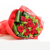 Ανθoδέσμη 10 τριαντάφυλλα με σολιντάγκο +45,00€